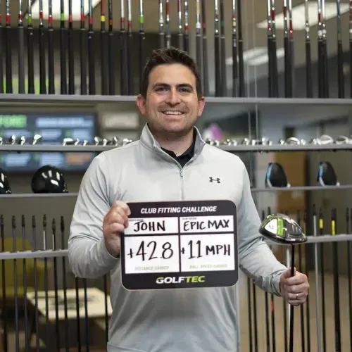 John improves yardage with the Epic Max through GOLFTEC club fitting