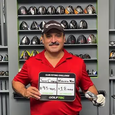 GOLFTEC student showing significant  golf improvements