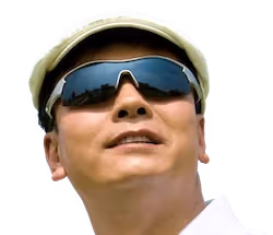 Man looking up at his golf shot