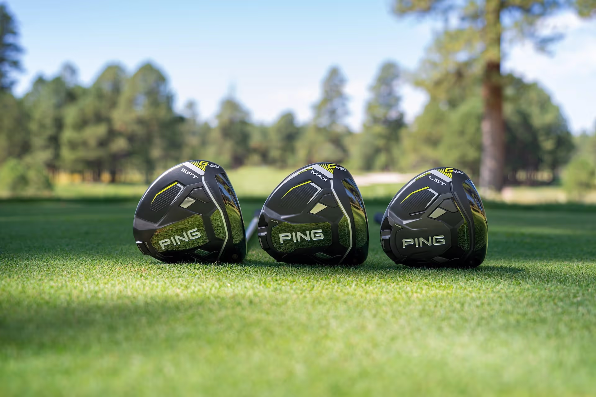 PING G440 drivers laying on the fairway