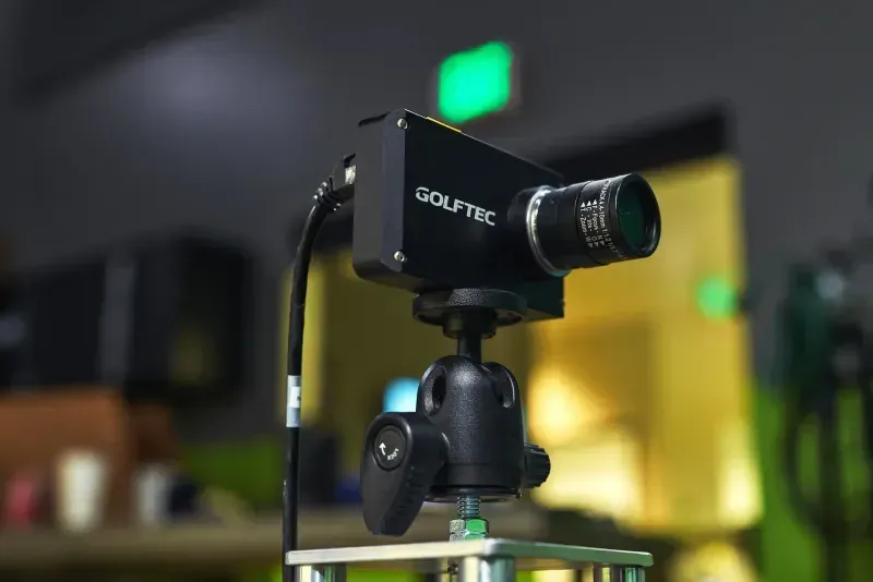 GOLFTEC high-speed HD camera for optimotion swing recording.