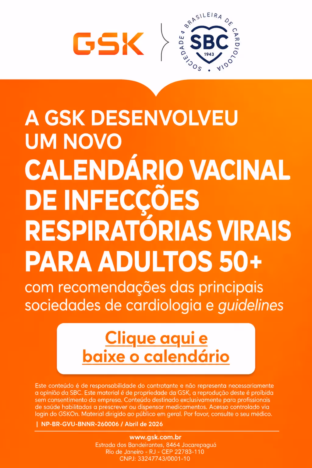 Anúncio do novo curso da Universidade do Coração sobre Diretrizes Aplicadas à Prática Clínica com módulo de Hipertensão Arterial, aulas ao vivo em abril.