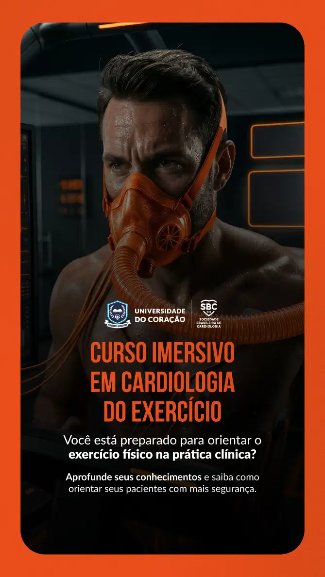 Banner da Sociedade Brasileira de Cardiologia anunciando a nova série ABC Spotlight, episódio 2 sobre cardiomiopatia hipertrófica avaliada por ecocardiografia no estudo ELSA-Brasil, com Murilo Foppa e Jorge Torreão, disponível em vídeo e Spotify.