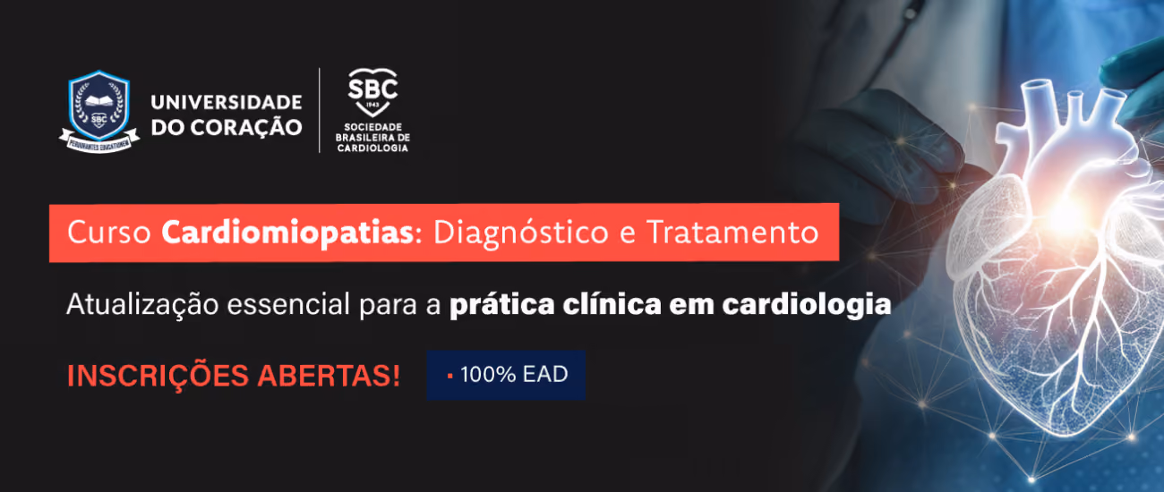 Banner da nova série ABC Spotlight Videocast da SBC, episódio 2 sobre cardiomiopatia hipertrofíca, com Murilo Foppa autor convidado e Jorge Torreão moderador, disponível em vídeo e Spotify.