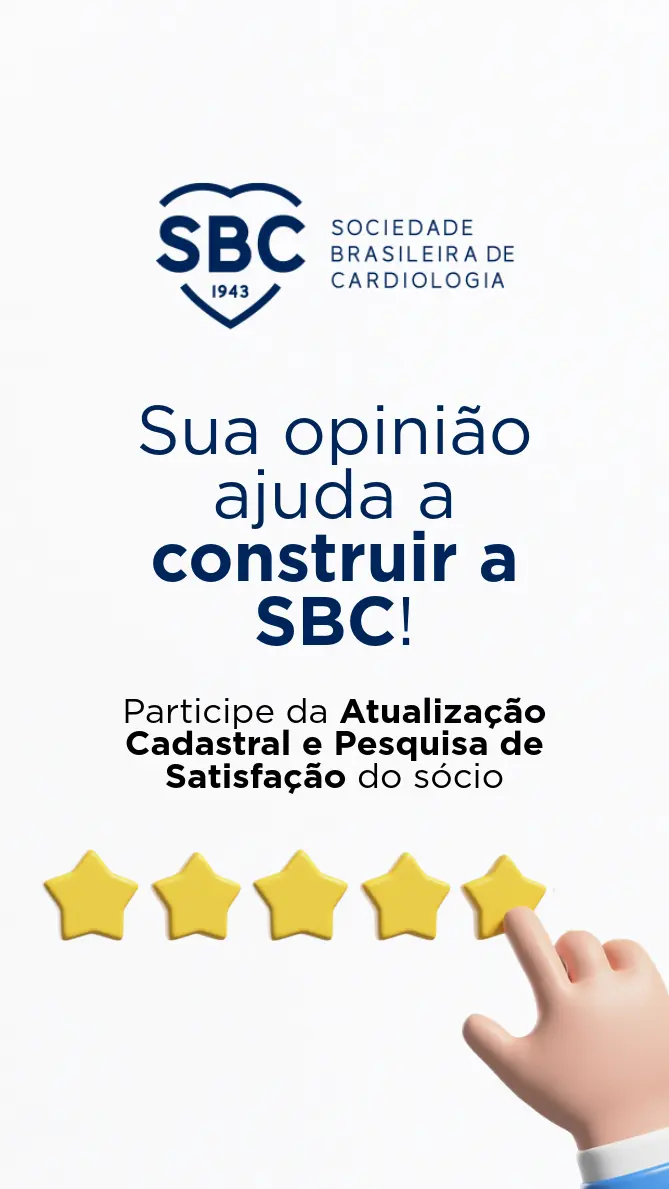 Banner da Sociedade Brasileira de Cardiologia anunciando a nova série ABC Spotlight, episódio 2 sobre cardiomiopatia hipertrófica avaliada por ecocardiografia no estudo ELSA-Brasil, com Murilo Foppa e Jorge Torreão, disponível em vídeo e Spotify.