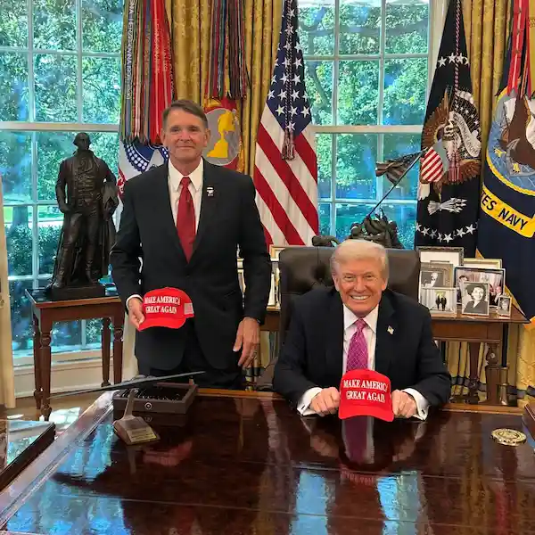 ed gallrein standing next to president donald trump