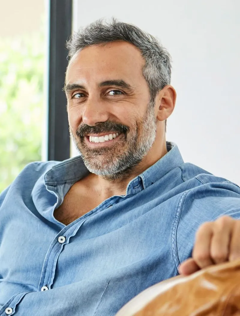 A man smiling