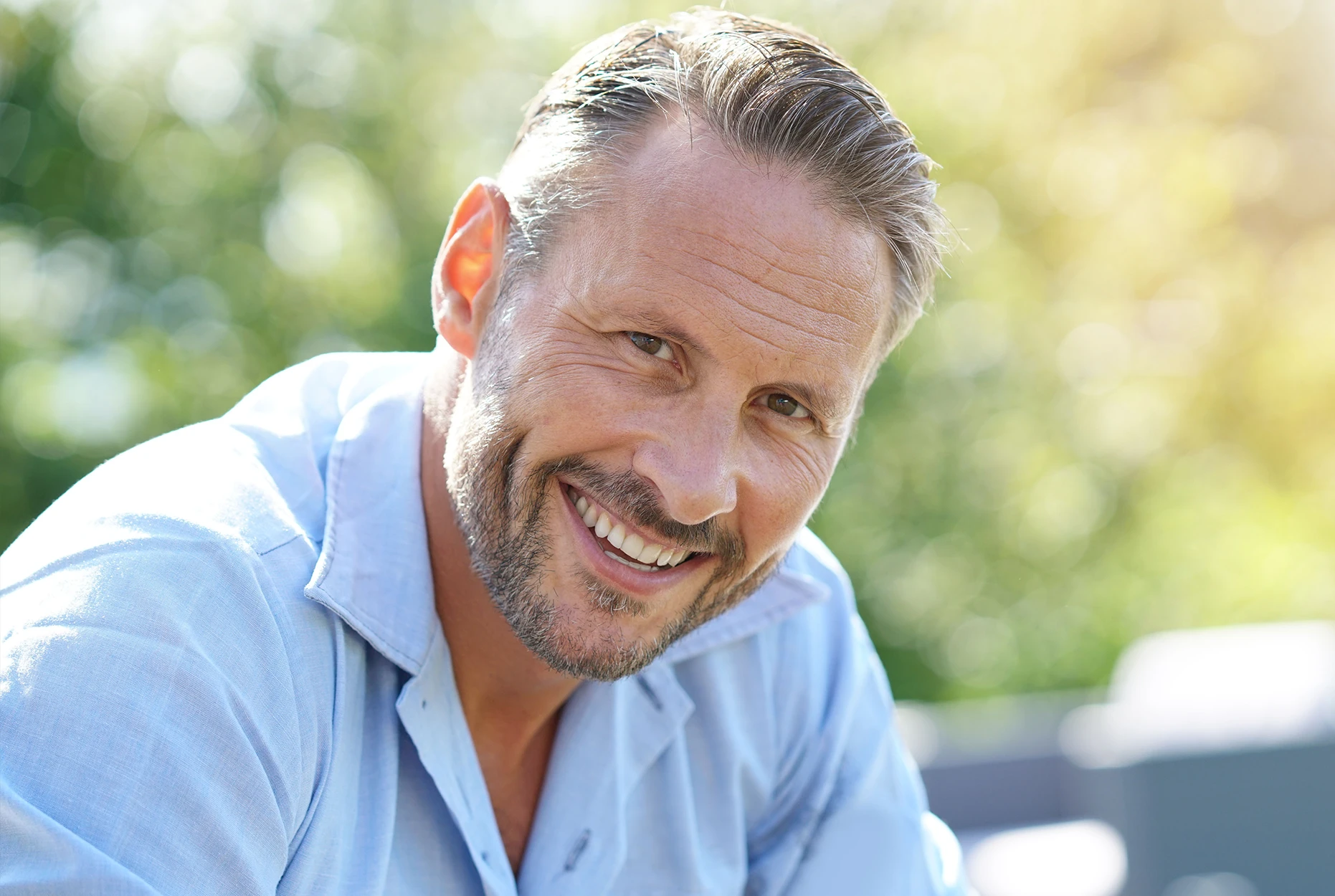 A man smiling