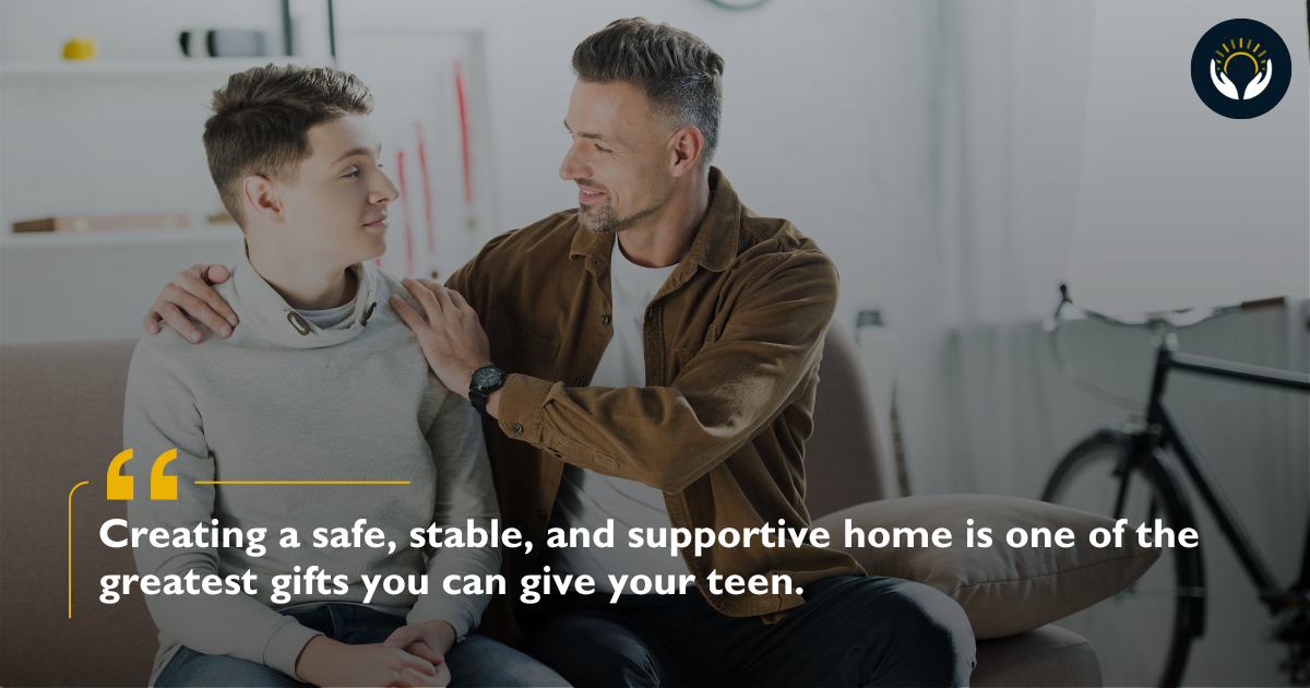 Supportive teen home graphic | Horizon Recovery