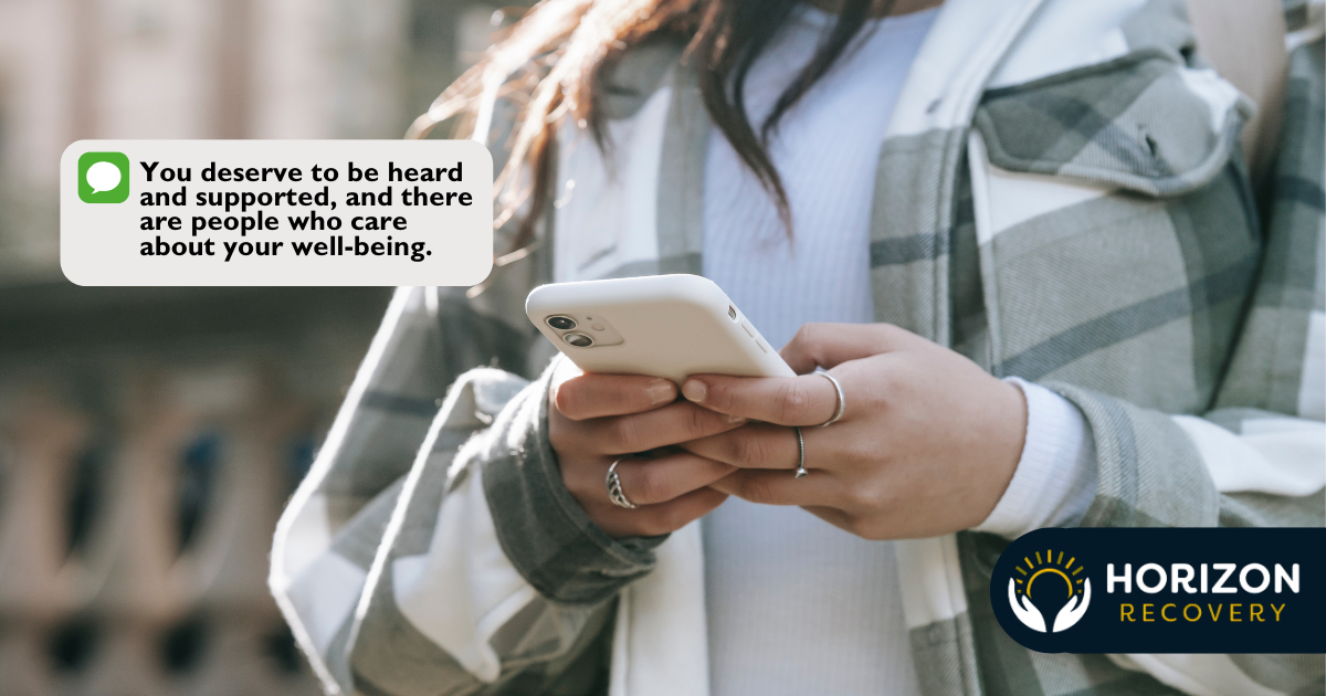 There are people who care about your wellbeing graphic | Horizon Recovery