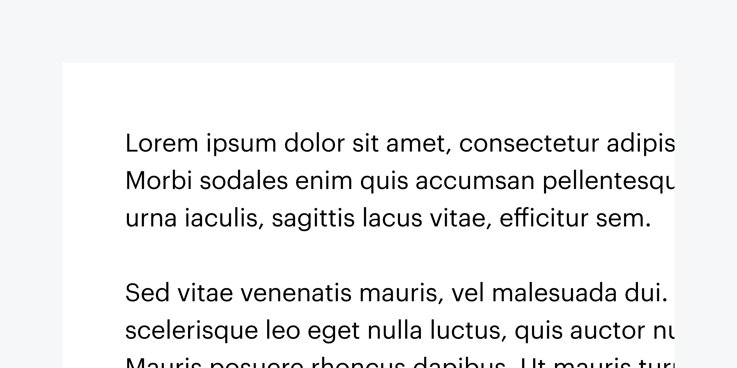 A paragraph of text overflows off the screen.