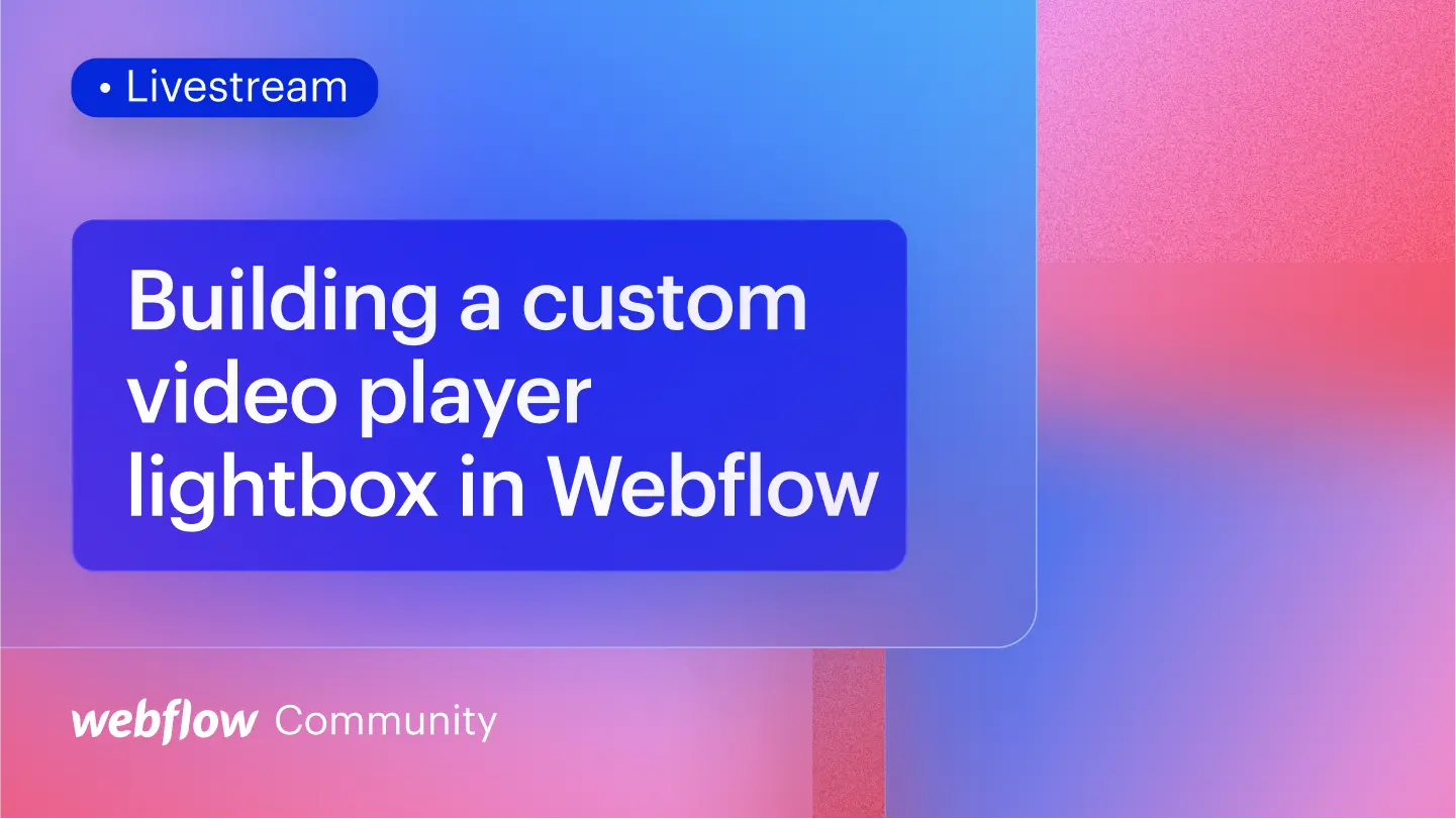 How to create a slick video player lightbox similar to SpaceX