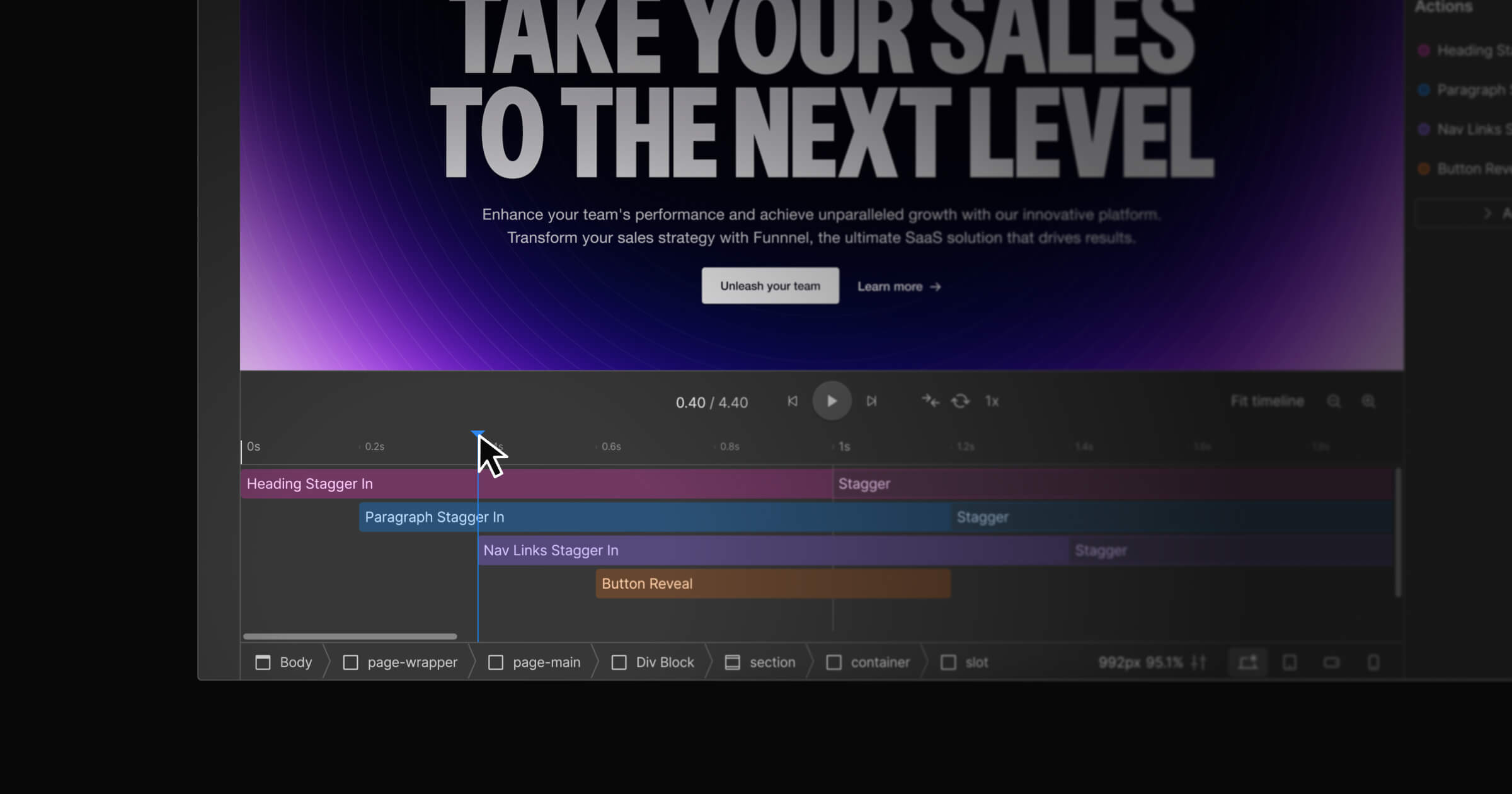 Unlock GSAP-powered motion — visually in Webflow
