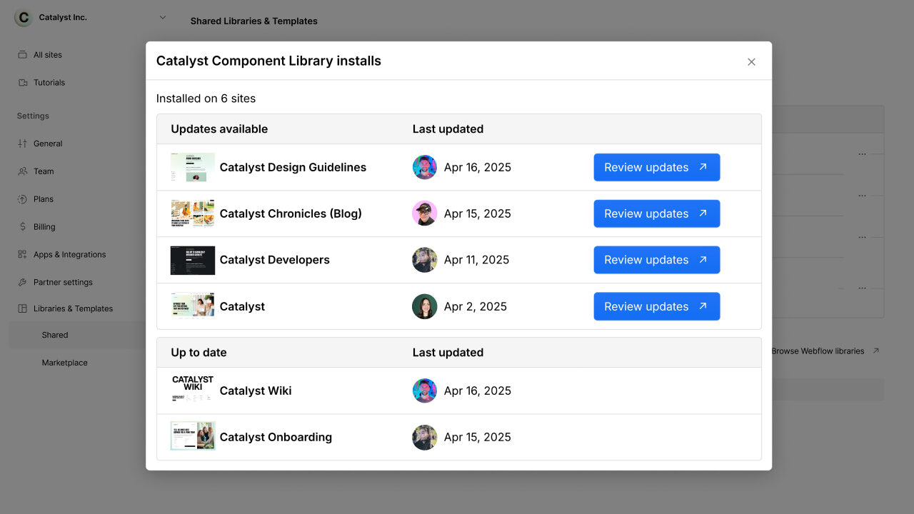 Centrally manage your Shared Libraries