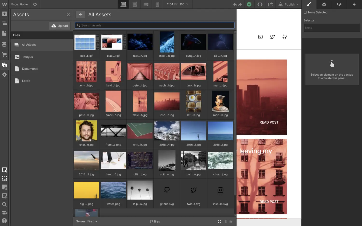 New wide view in asset manager