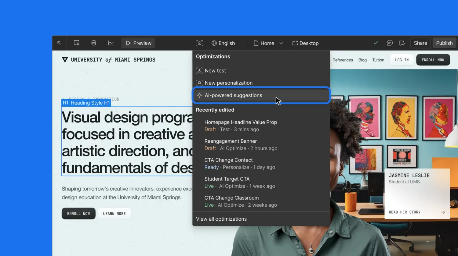 Optimize with the AI Assistant