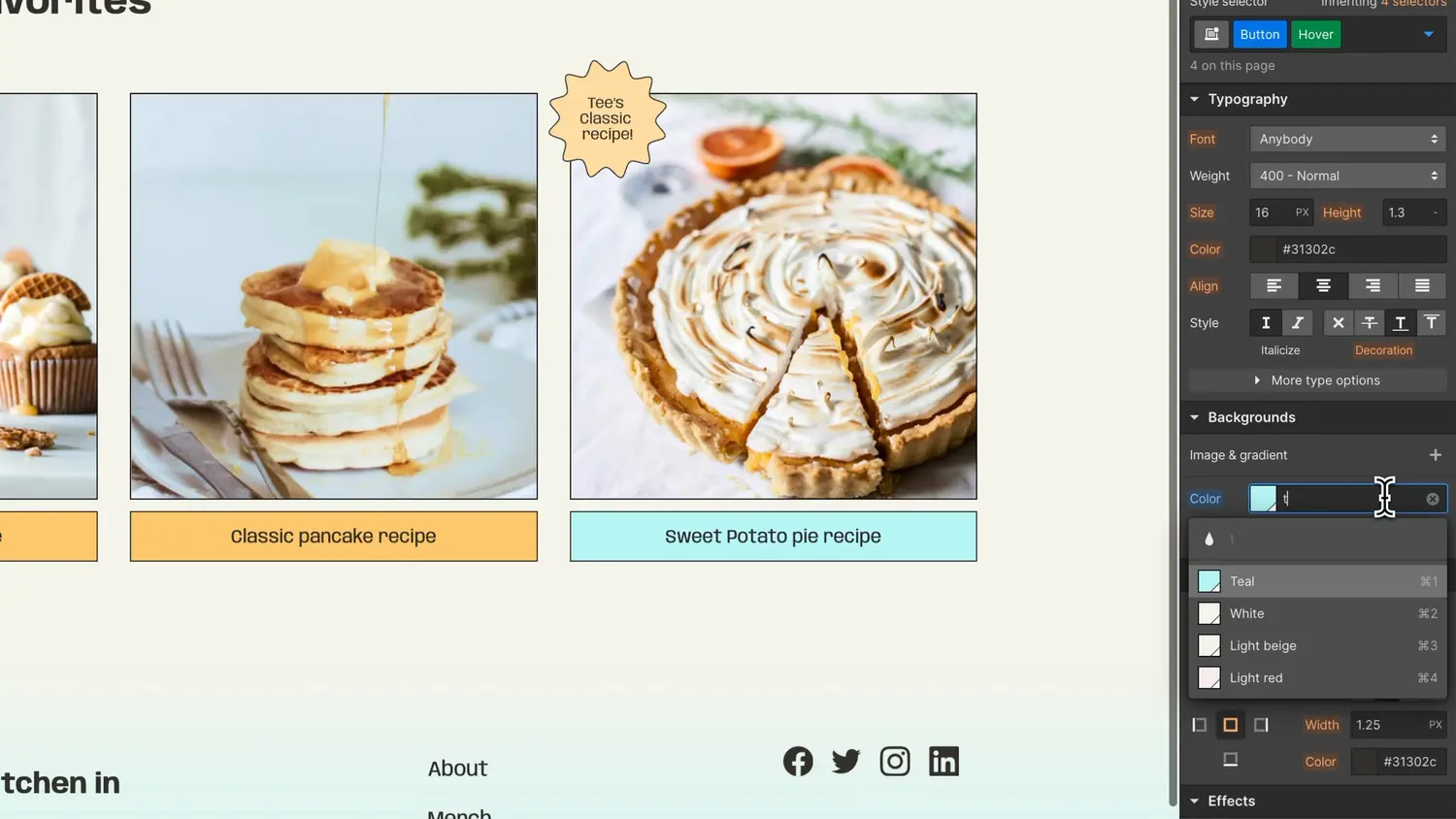 Quickly search for swatches in the style panel