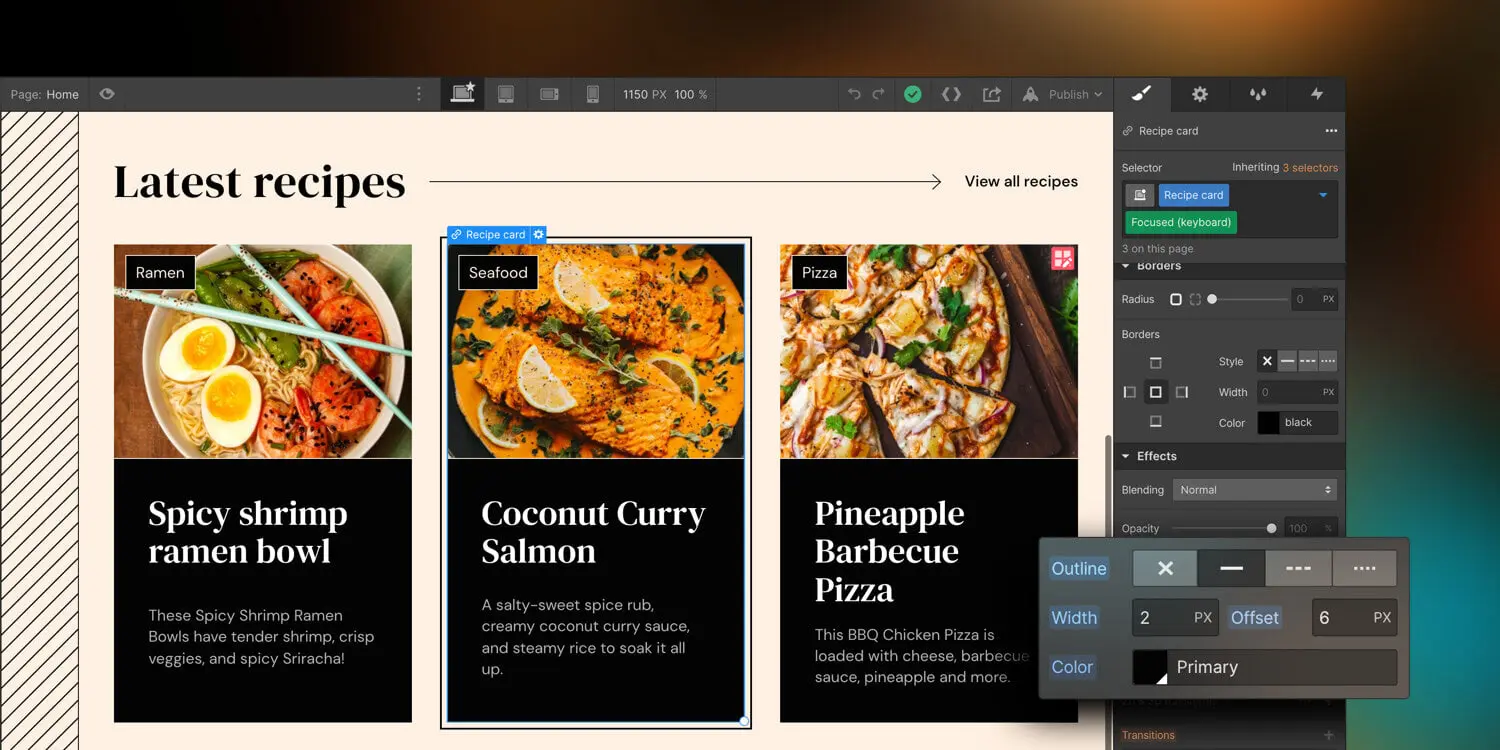 Improve keyboard navigation with outline styling and keyboard focus state