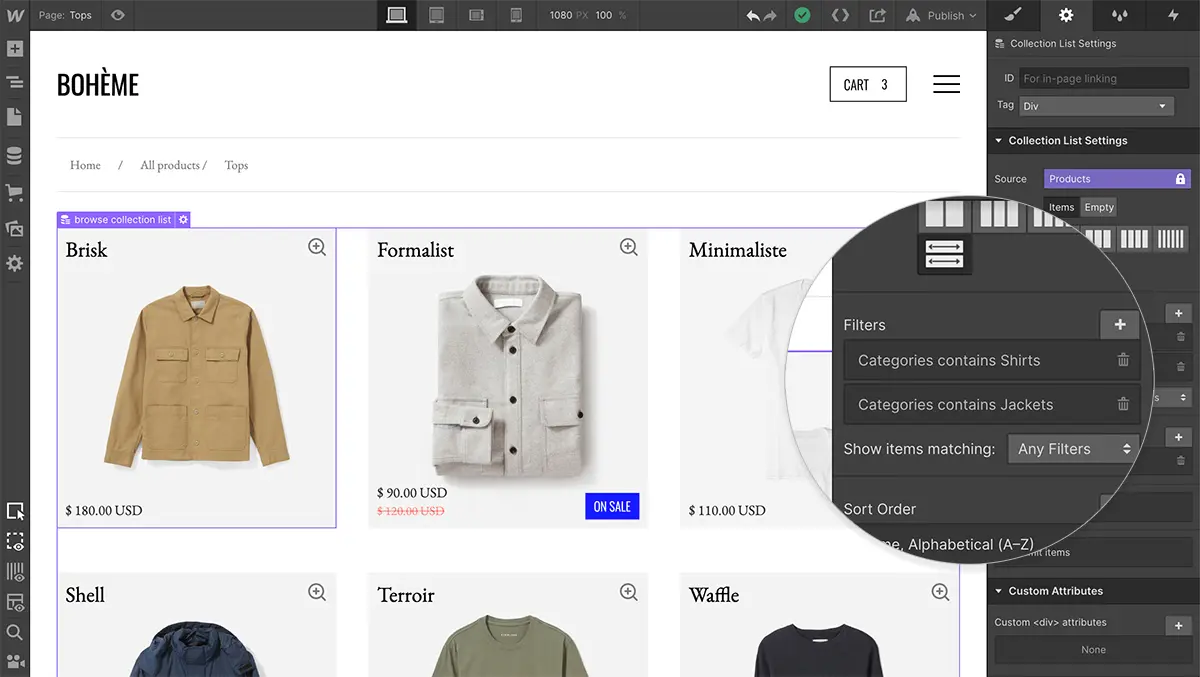 Create better browsing experiences with "or" collection filtering
