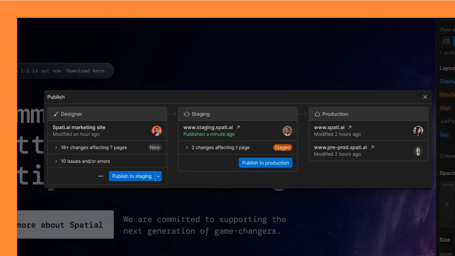 Custom staging domain support