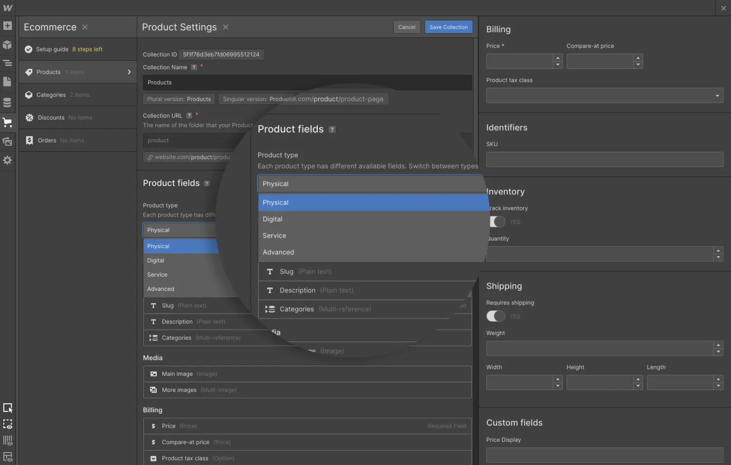New default product types make it easier to sell downloads and services