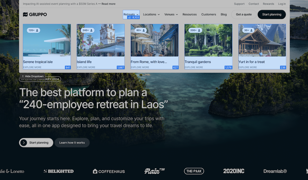 Interactive Clickmaps in Webflow Analyze