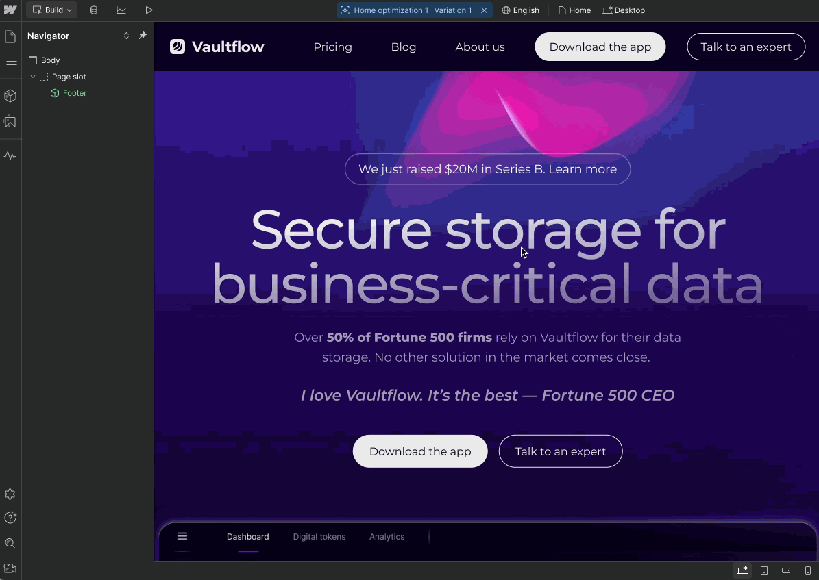 Maximize conversions with Webflow Optimize