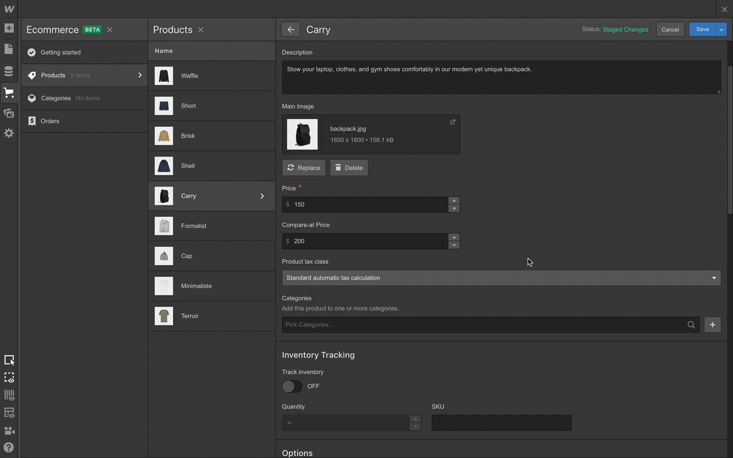 Set tax classes per product to more accurately report what types of products you’re selling.