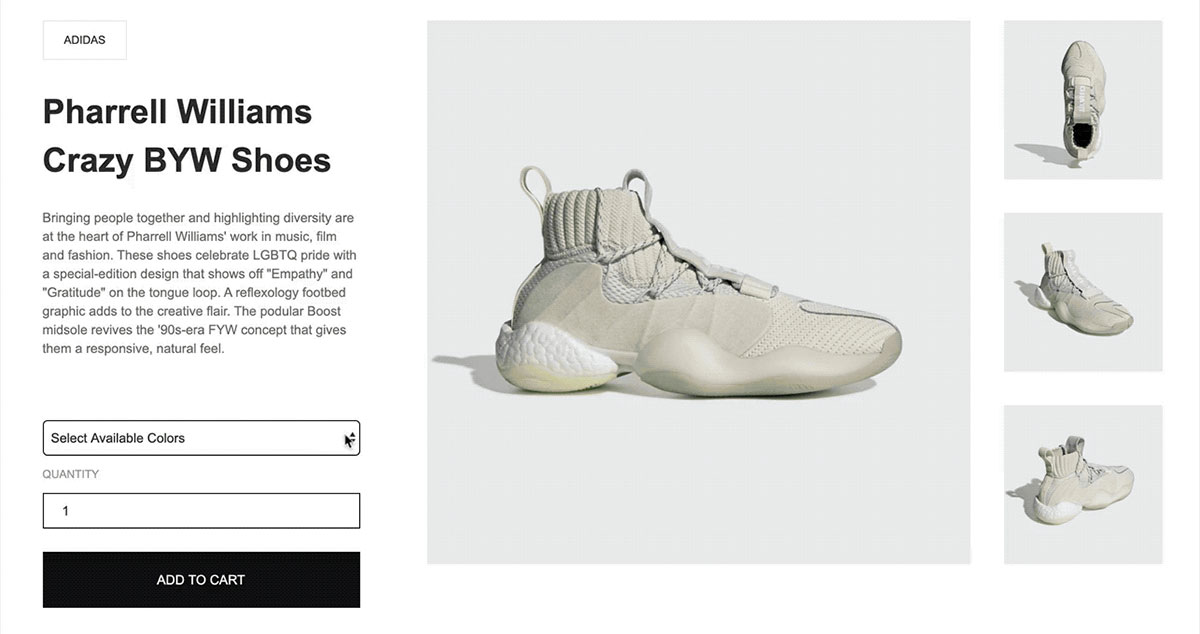 Showcase unique image galleries per product variant
