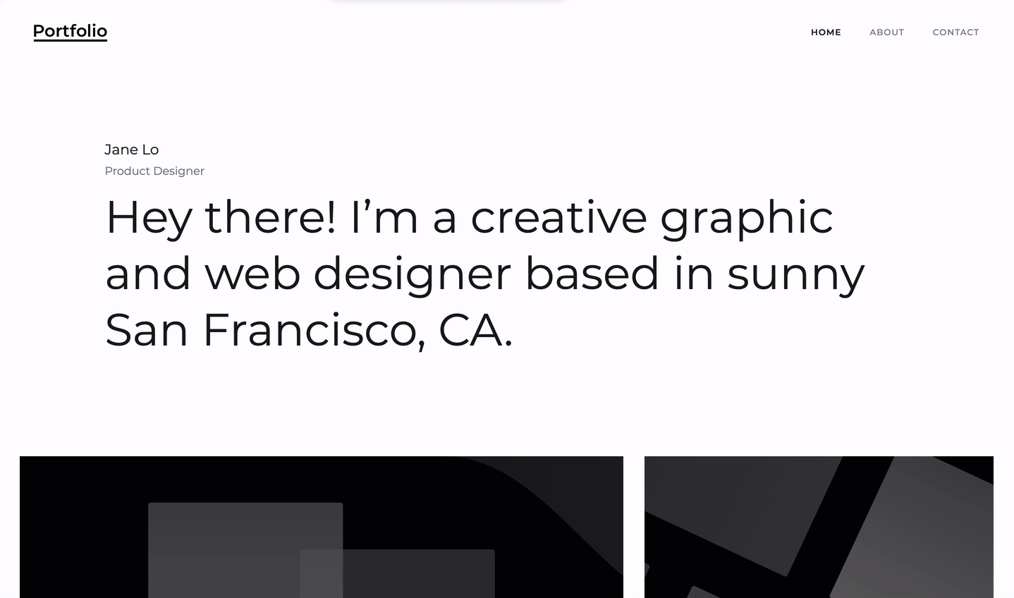 Clicking on an anchor link in navigation and jumping directly down to that section of the page.