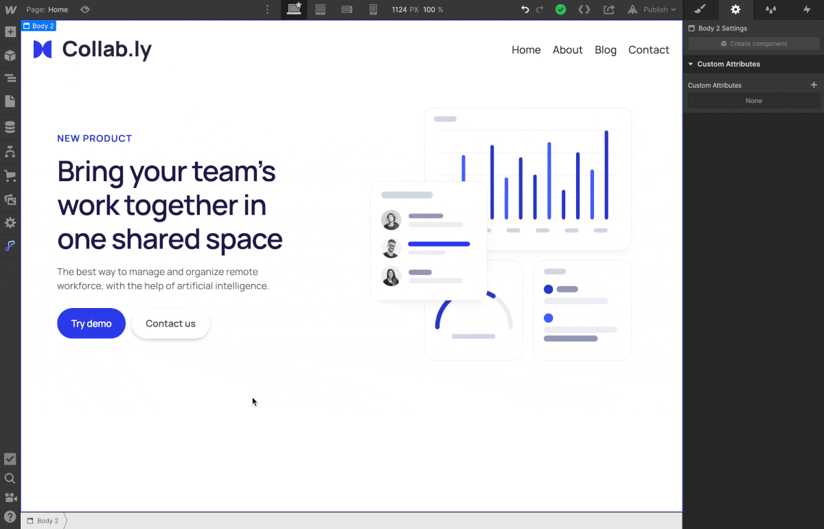 Show or hide elements in components
