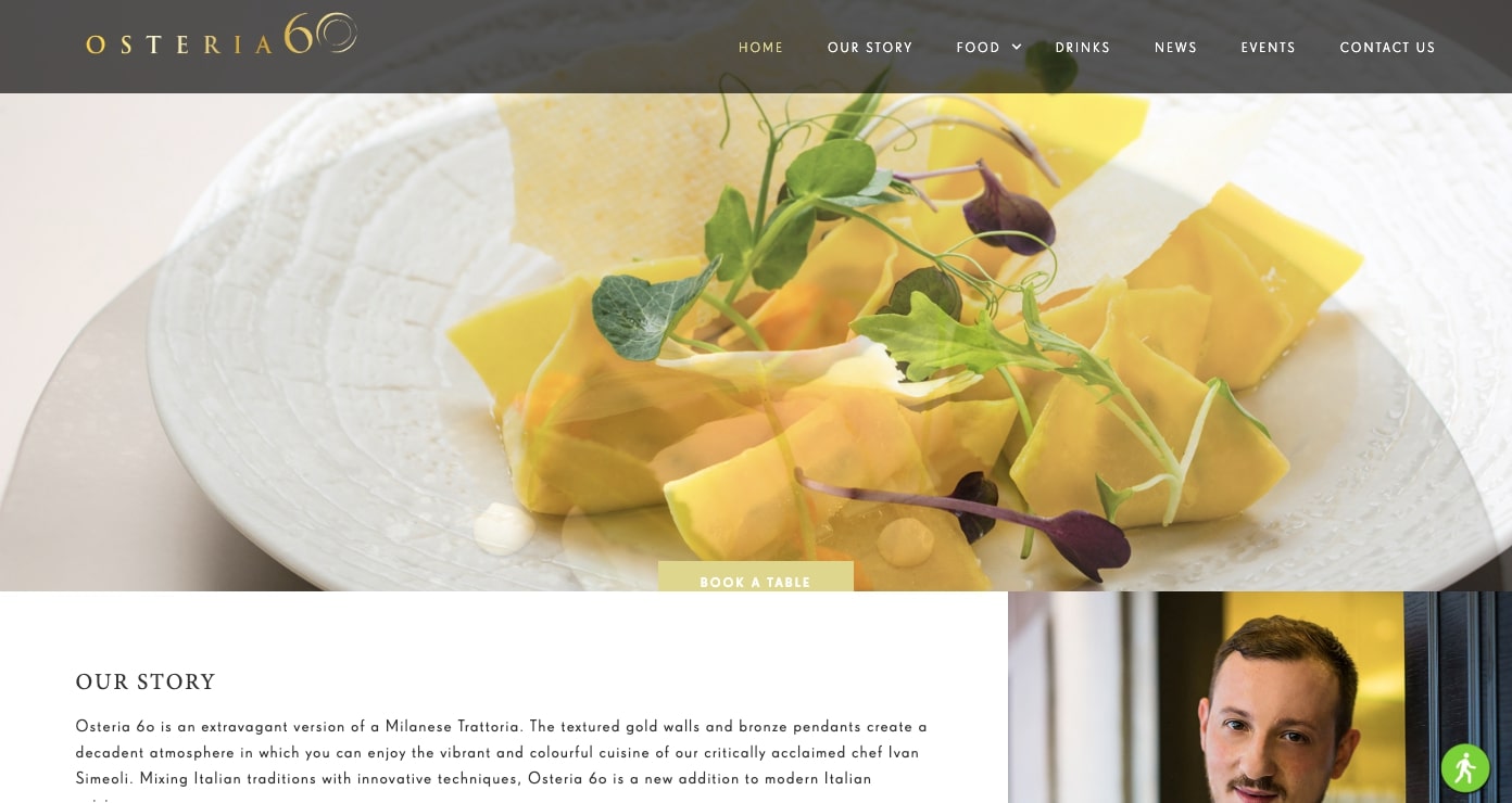 Osteria 60 restaurant site