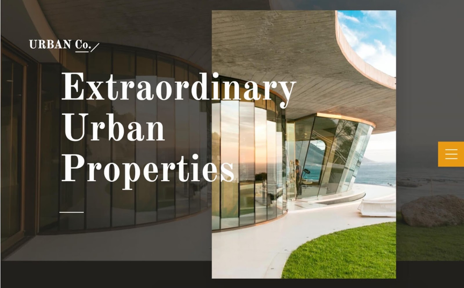 An image of the Urban Co website template. 