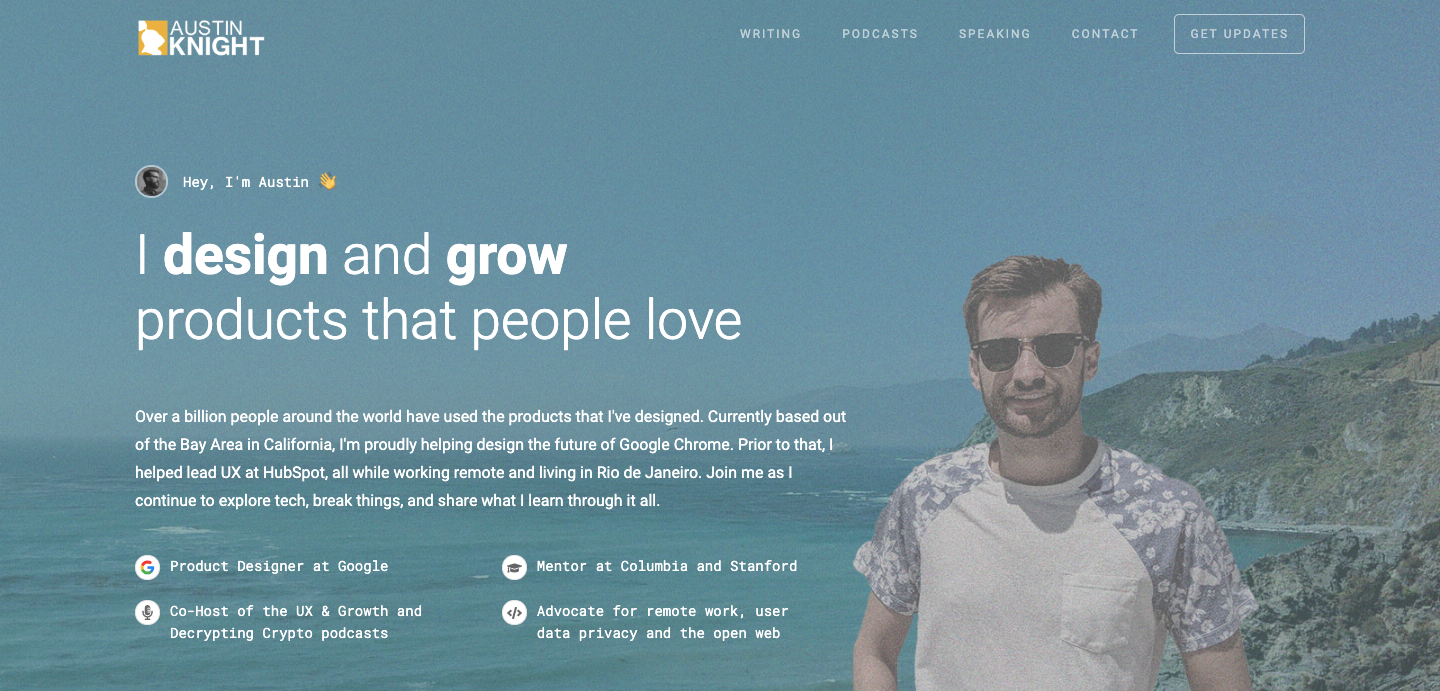 Austin Knight's homepage. 