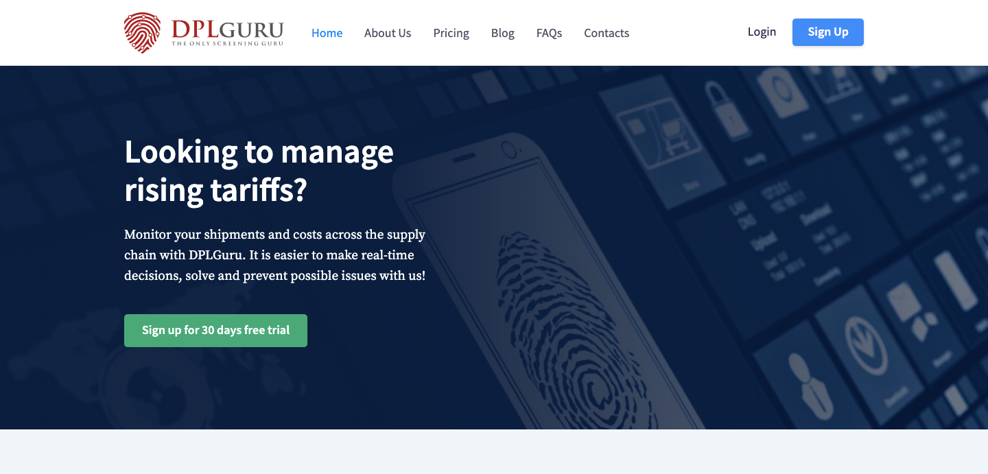DPL Guru homepage. 