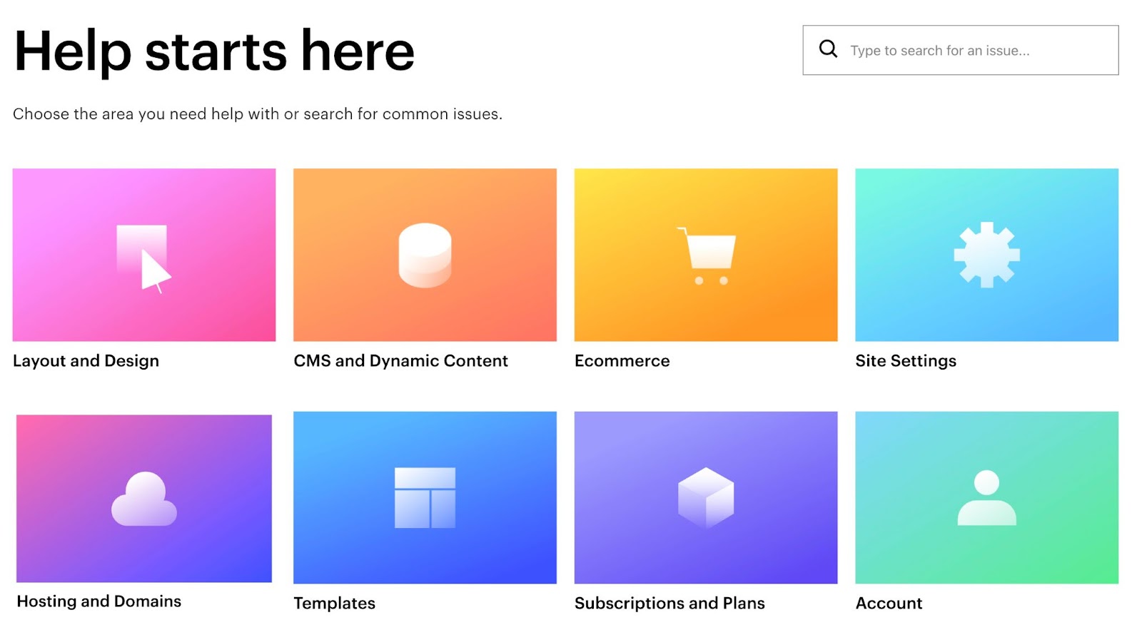 An image of the Customer Support Portal. The headline reads, "Help starts here."