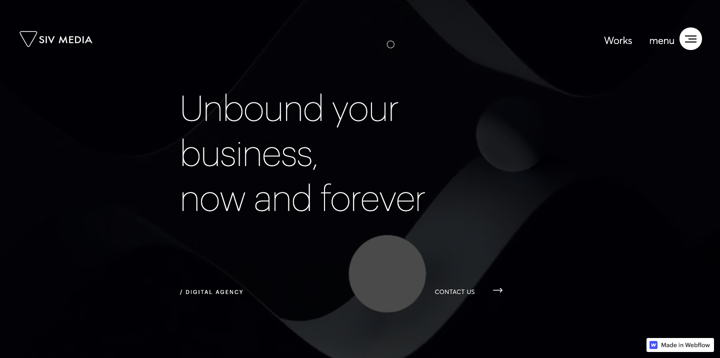 The Agency's homepage that says "unbound your business, now and forever."
