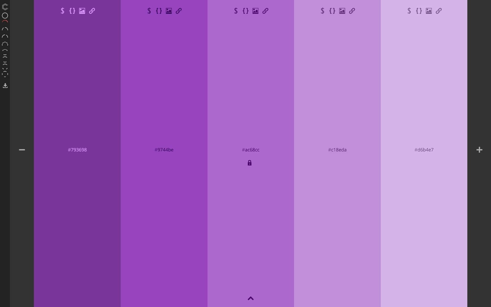 A monochrome color scheme based on purple.