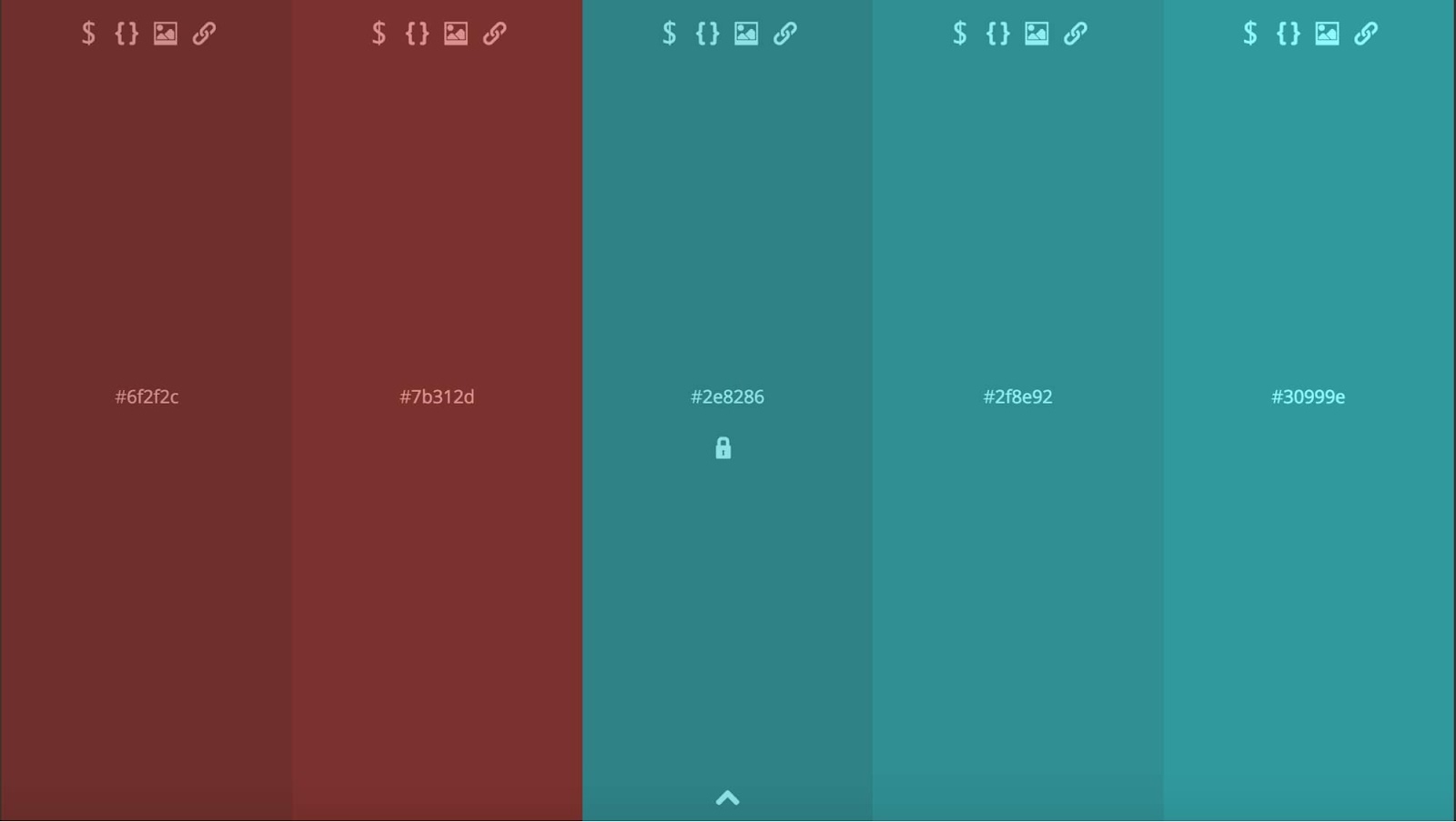 Complementary color scheme based on shades of green and red.