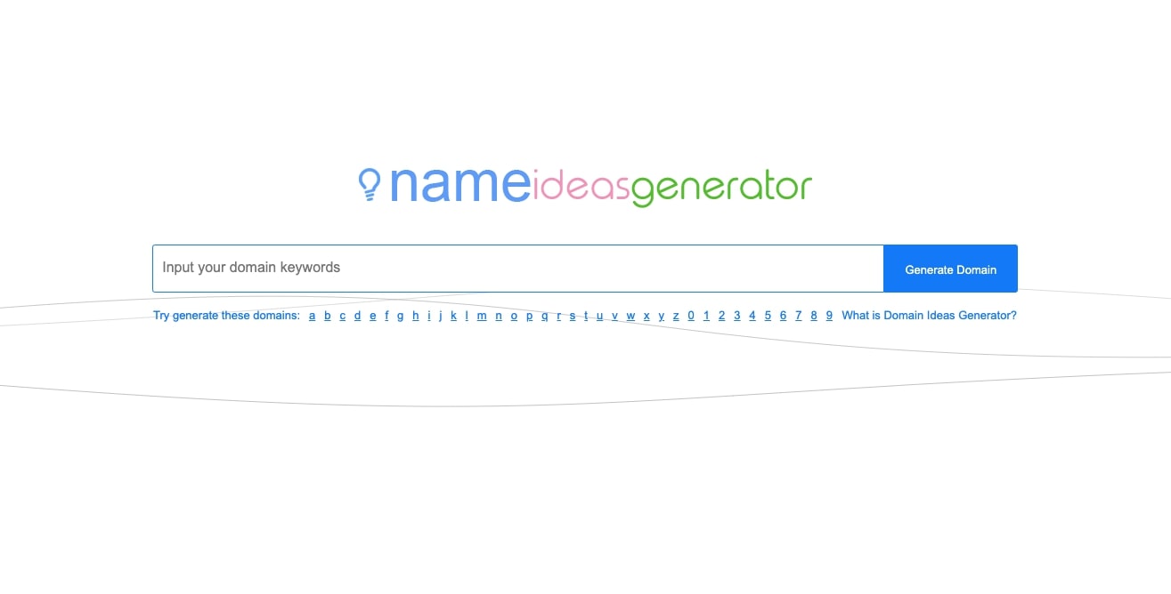 Screenshot of Name Ideas Generator