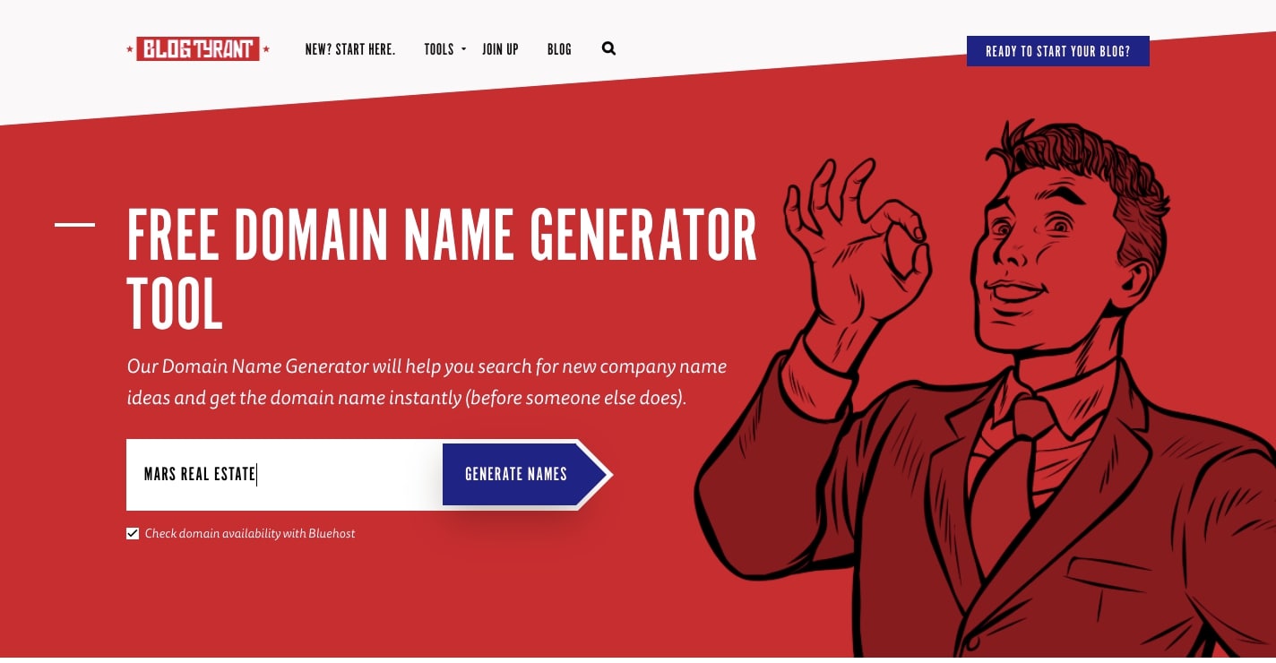 blog tyrant domain name generator