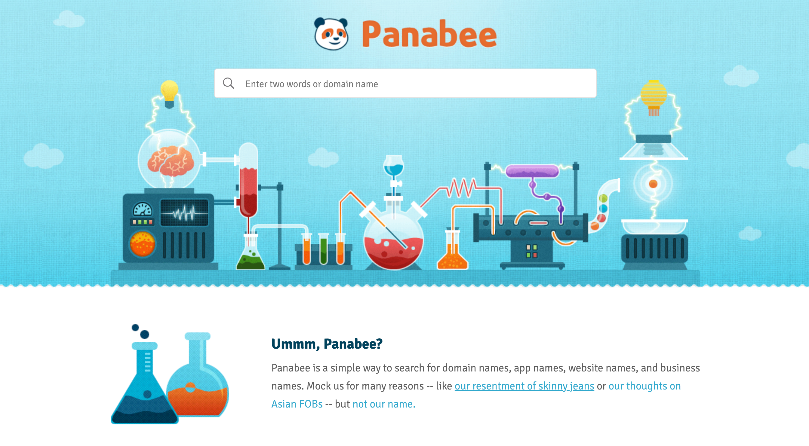 Screenshot of Panabee domain search