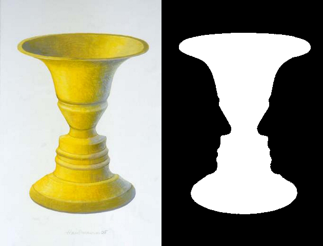 optical illusion of faces or vase