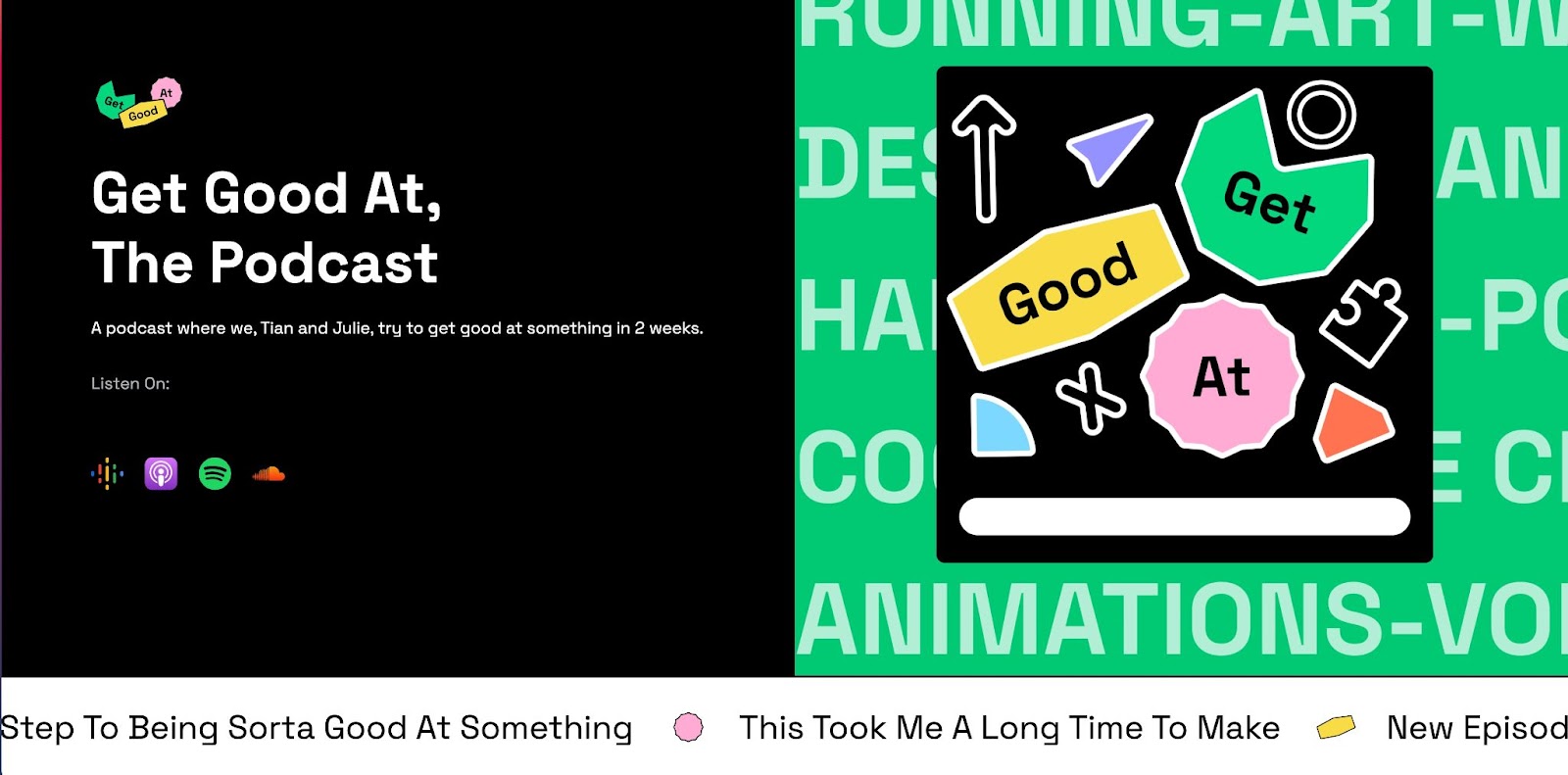 The Get Good At website podcast.