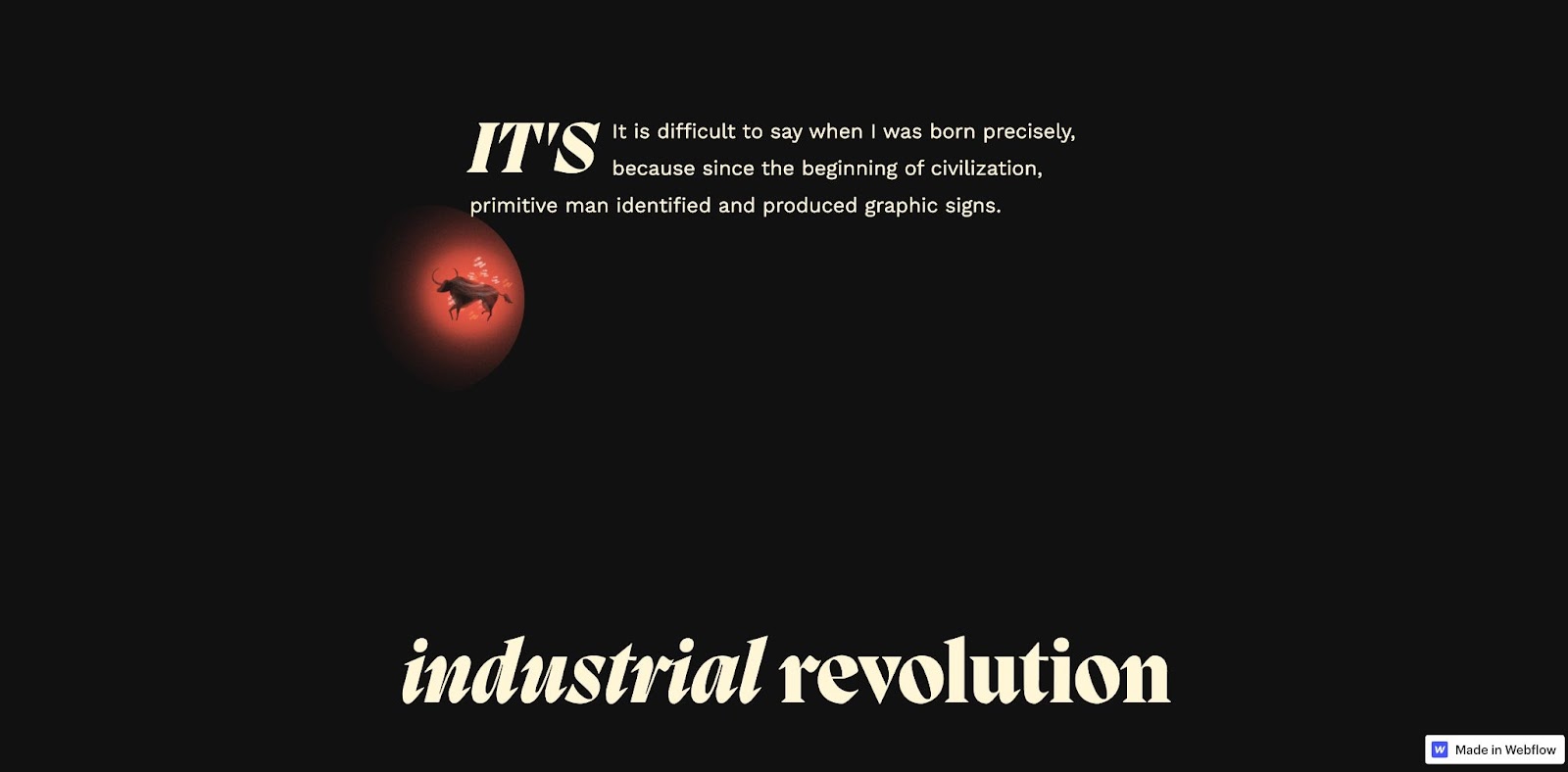 An image of Historia do Design's website.