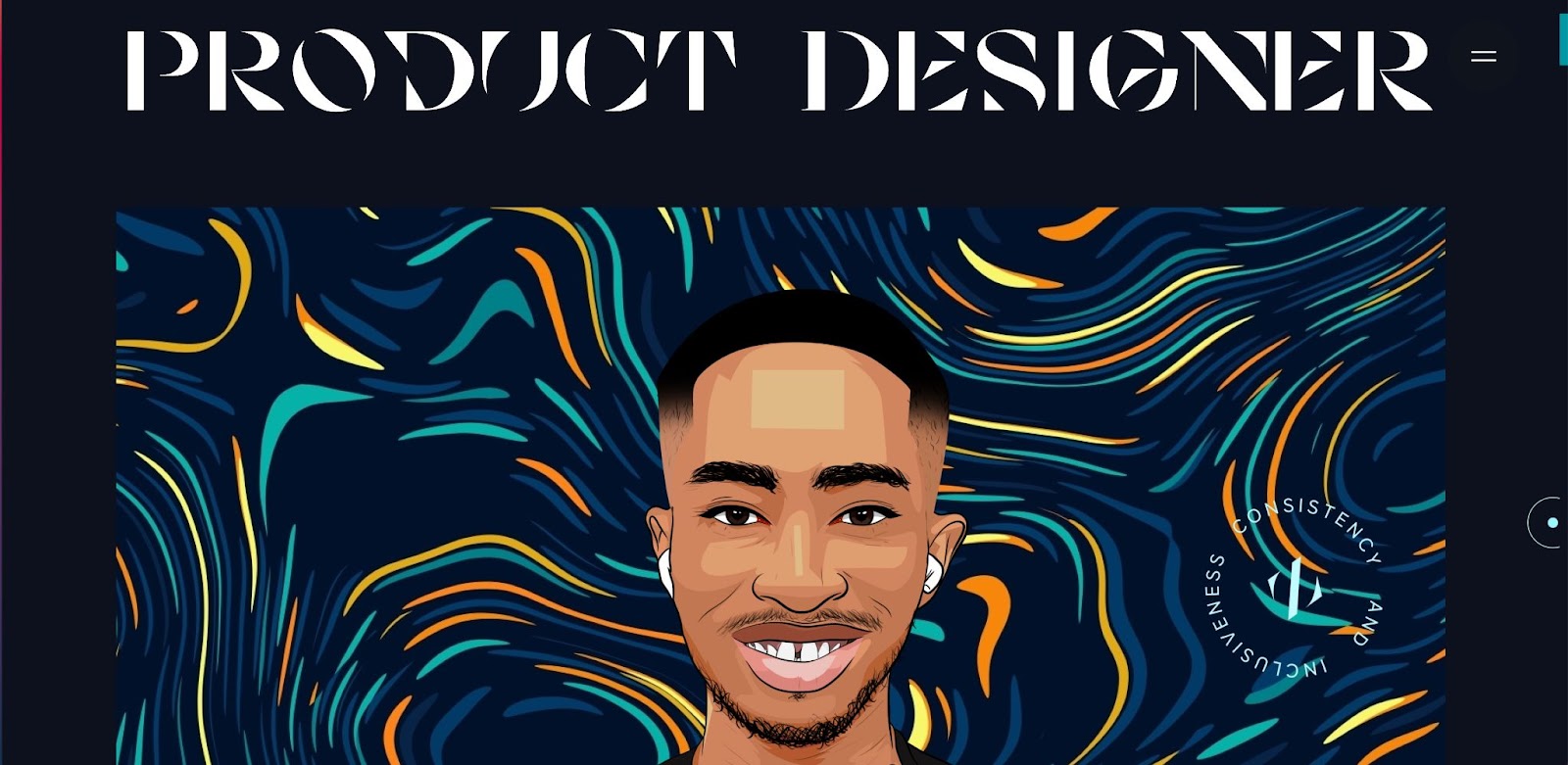An image of Victor Onwuzuruike's portfolio website.
