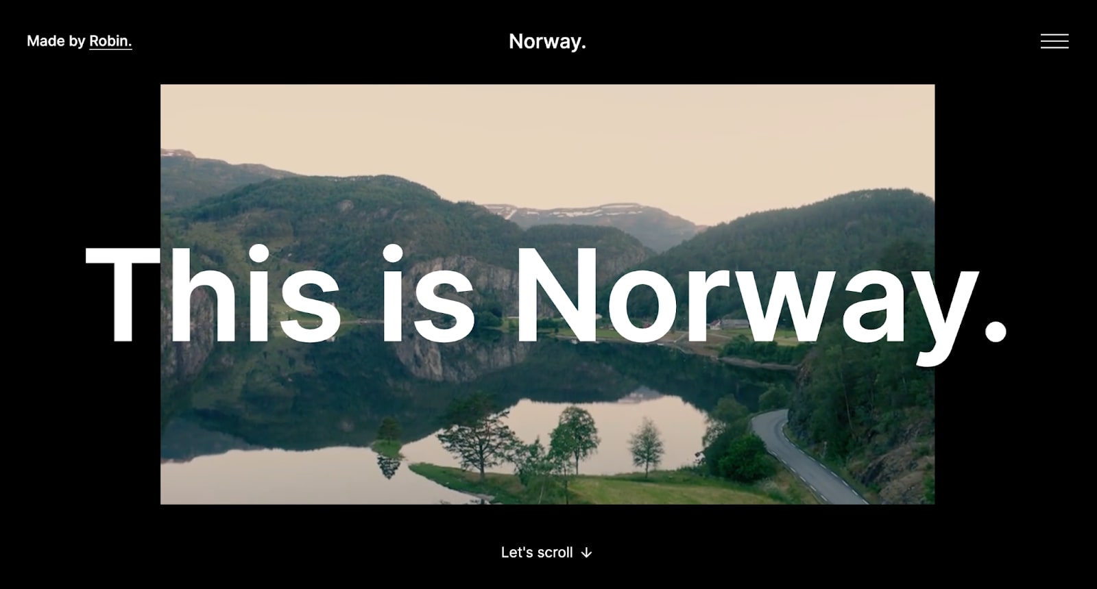 An image of the Norway website.