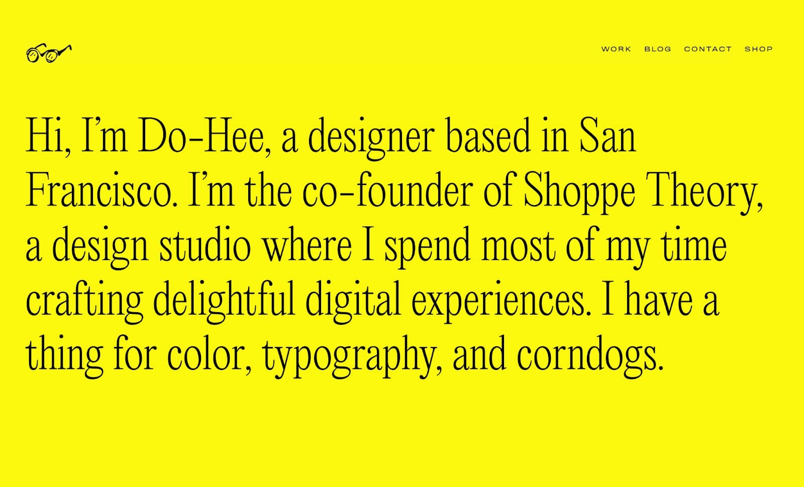 An image of Do-Hee's portfolio website.