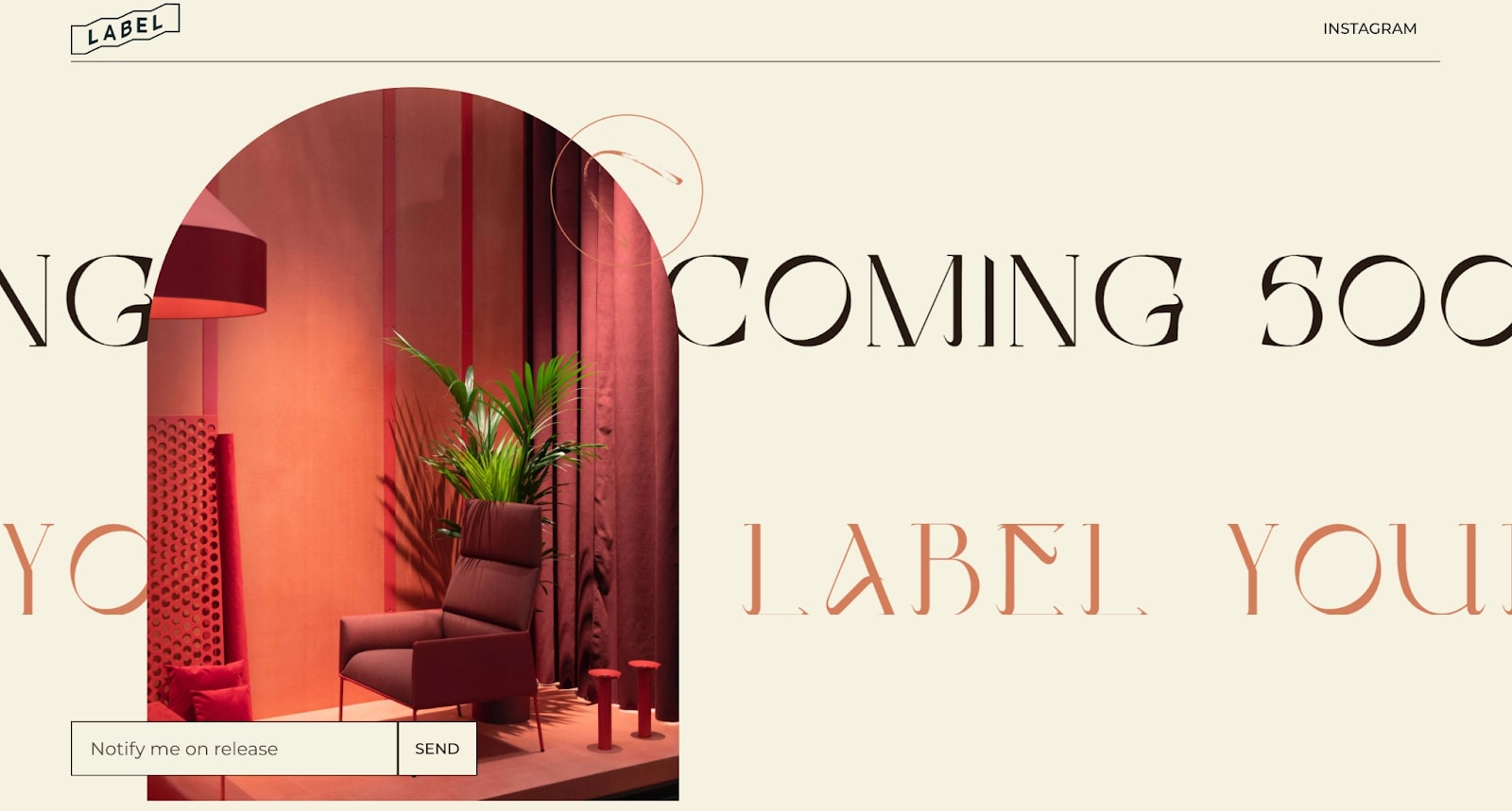 An image of Label Clothing's website.
