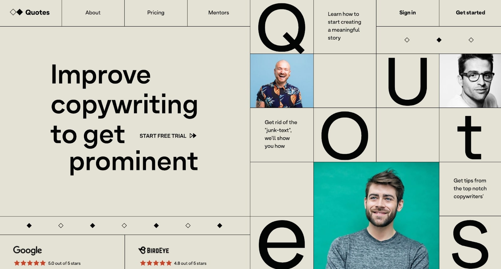 An image of a Webflow project using Armin Grotesk.